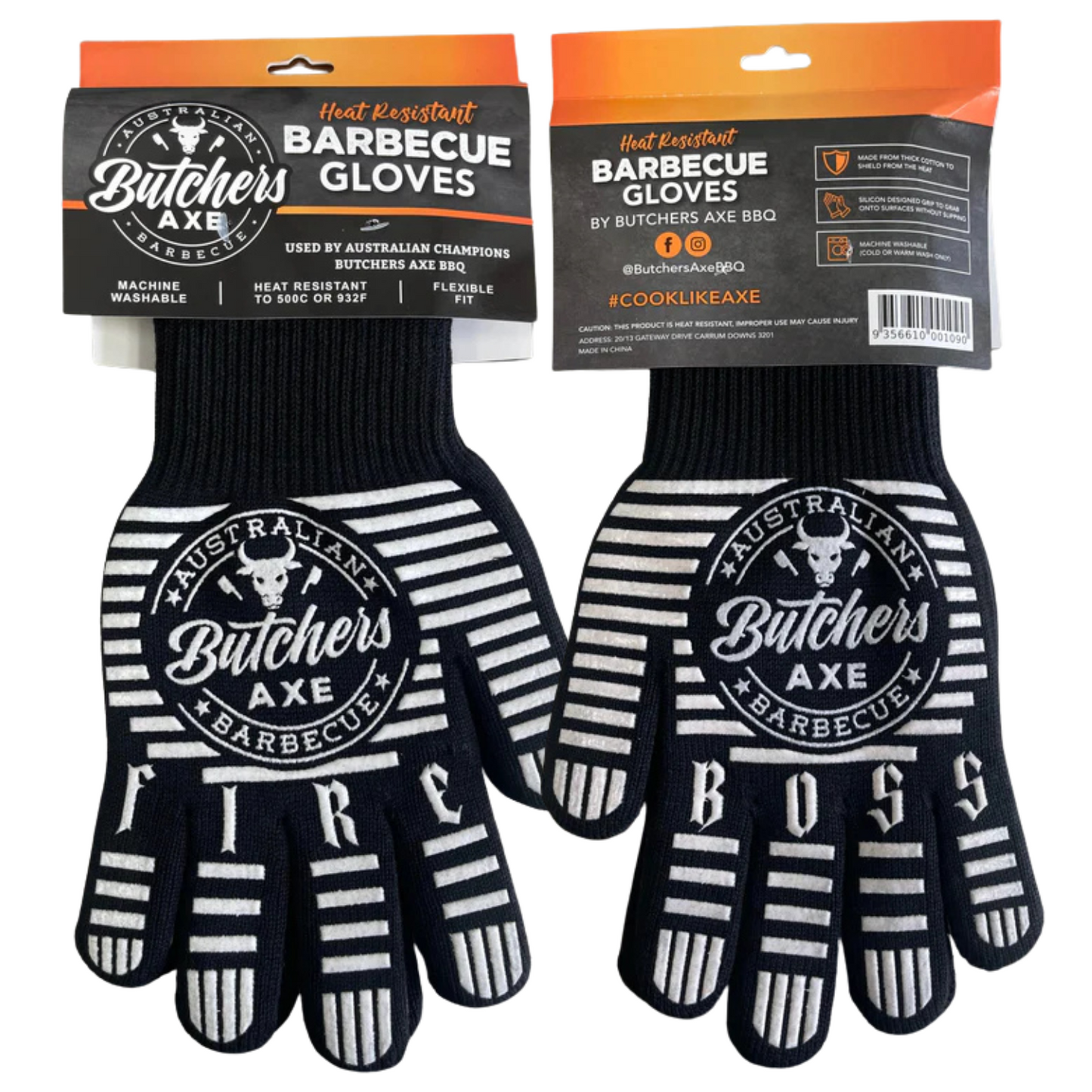 Butchers Axe BBQ Fire Boss Heat Resistant Gloves