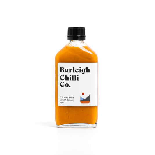 Cyclone Swell Carrot Habanero hot sauce 200ml by Burleigh Chilli Co