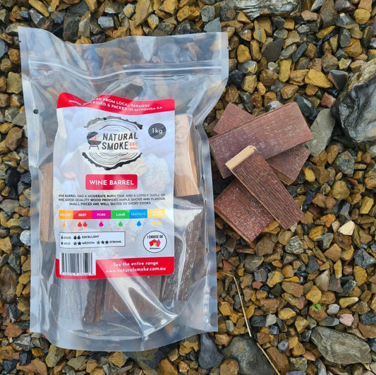 Natural Smoke Wine Barrel Chunks 1kg